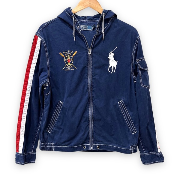 Polo Ralph Lauren Other - Vintage Polo Ralph Lauren Jacket Rowing Team Windbreaker Full Zip Hooded Medium